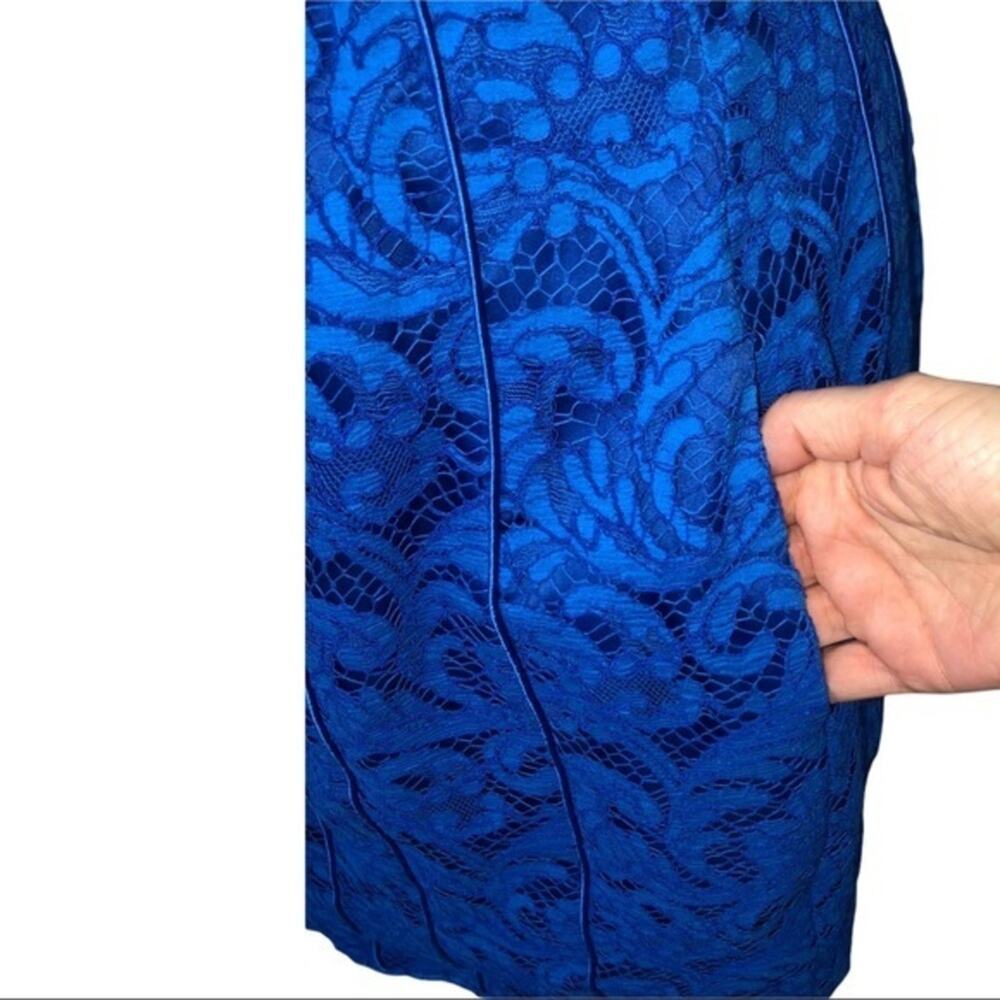 Adam Lippes Corded Lace Flare Dress Cobalt 8 NWT - Picture 10 of 14